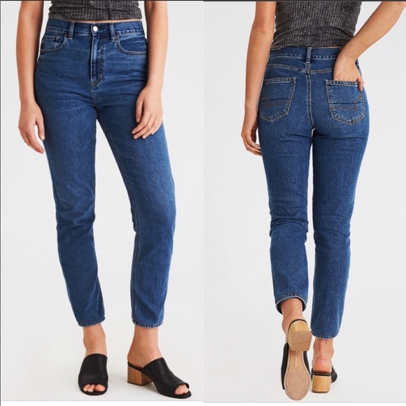 american eagle high rise mom jeans